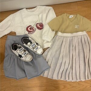 Bonpoint Cherry Sweatshirt golden goose coco blanc lot sz 6/7